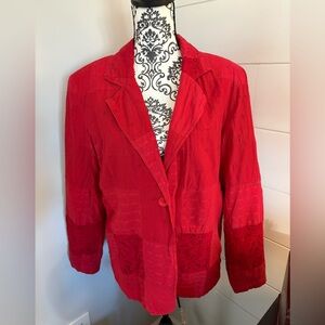 Elegant Red Women's Jacket size 1X from Coldwater creek